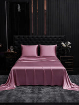 [Mauve Pâle] SilkSilky-FR Parure de Lit Soie 001