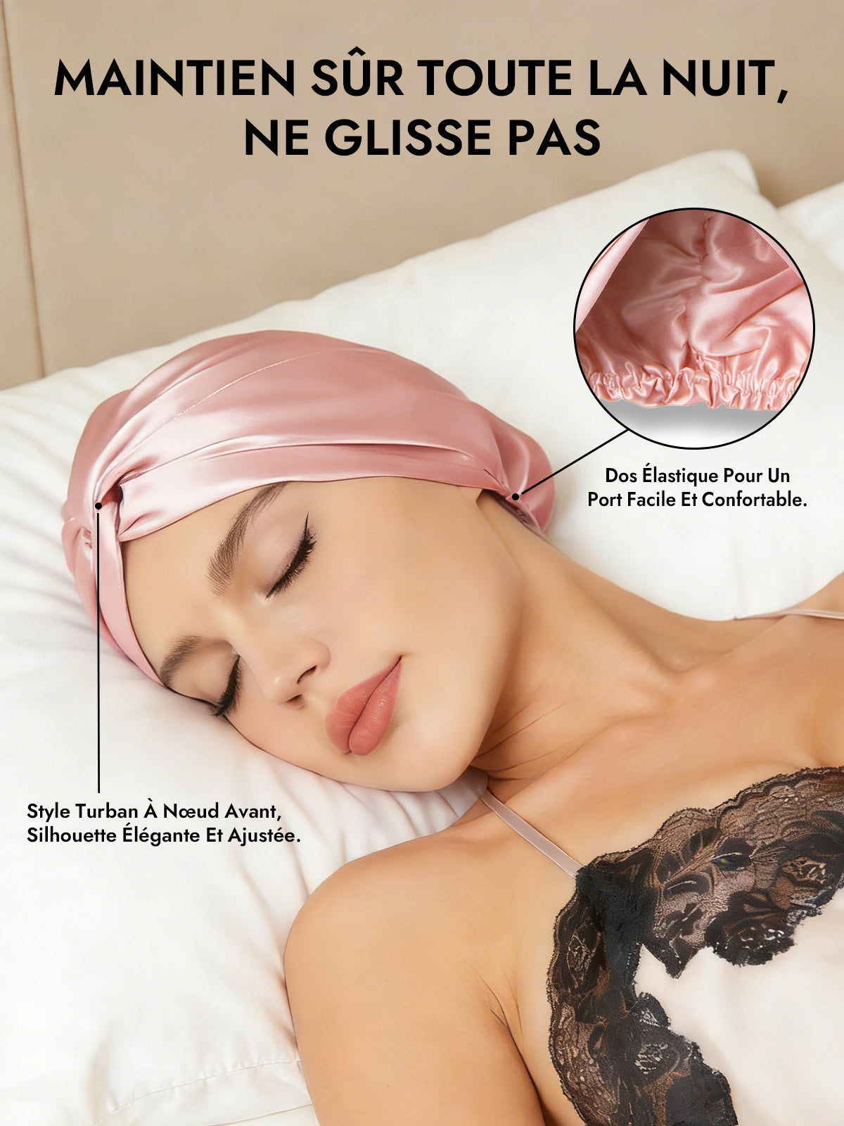[Rose] SilkSilky-FR Bonnets de Nuit 006