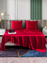 [Rouge Vineux] SilkSilky-FR Parure de Lit Soie 002