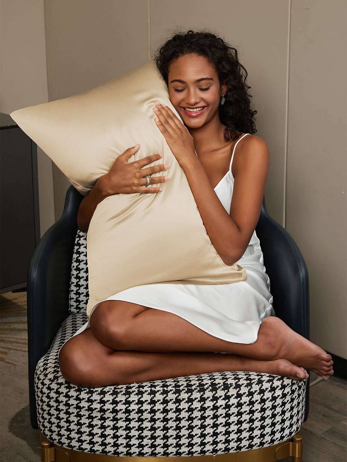 [Beige] SilkSilky-FR 22Momme Pure Soie Pillowcase 002