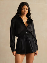 [Noir] SilkSilky-FR 19Momme Femme Shorts 005