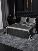 [Gris Foncé] SilkSilky-FR Parure de Lit Soie 002