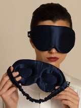 [Bleu Foncé] SilkSilky-FR Masques pour les Yeux 001