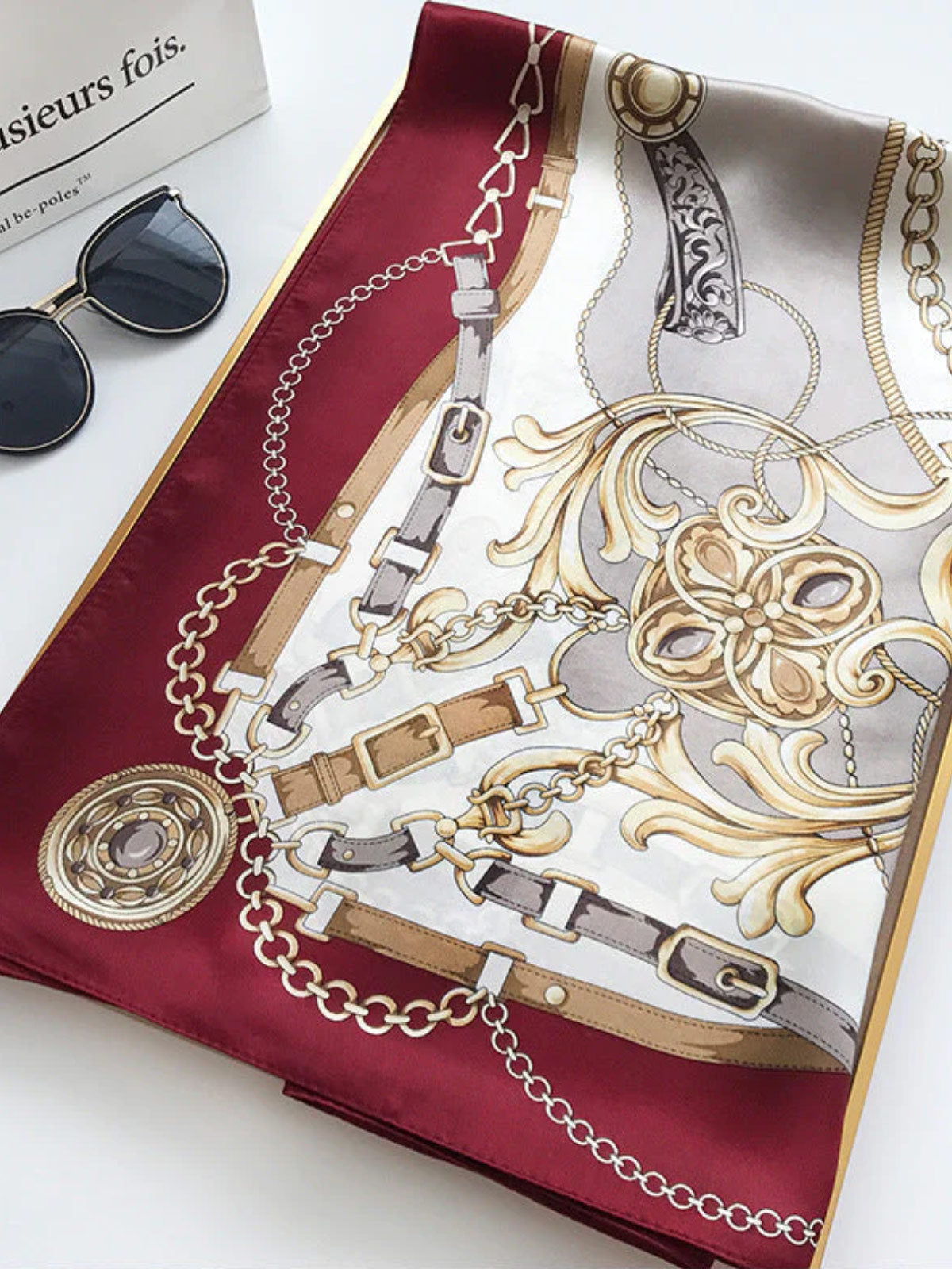 [P009] SilkSilky-FR Pure Soie Scarf 002,