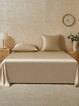 [Beige+Kaki] SilkSilky-FR Parure de Lit Soie 001