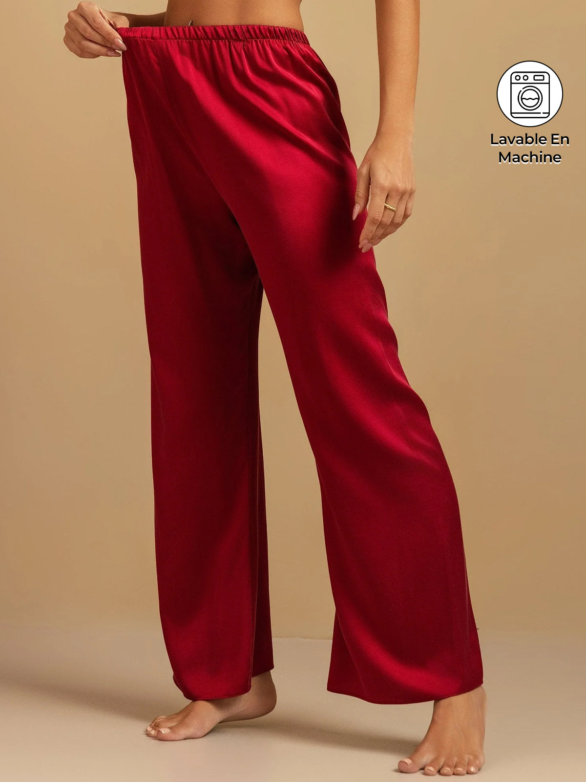 [Rouge Vineux] SilkSilky-FR 19Momme Soie Womens Sleep Bottoms 001