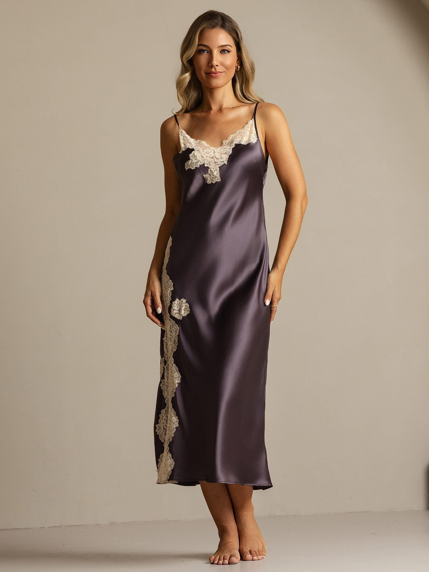 [GrisPourpre] SilkSilky-FR Soie Nightgown 008