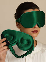 [Vert Foncé] SilkSilky-FR 22Momme Masques pour les Yeux 002