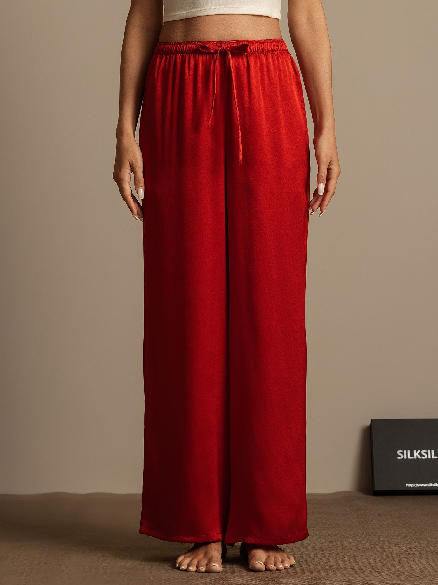 [Rouge Vineux] SilkSilky-FR Pure Silk Womens Pants 005