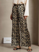 [Leopard] SilkSilky-FR 19Momme Soie Womens Pants 003,