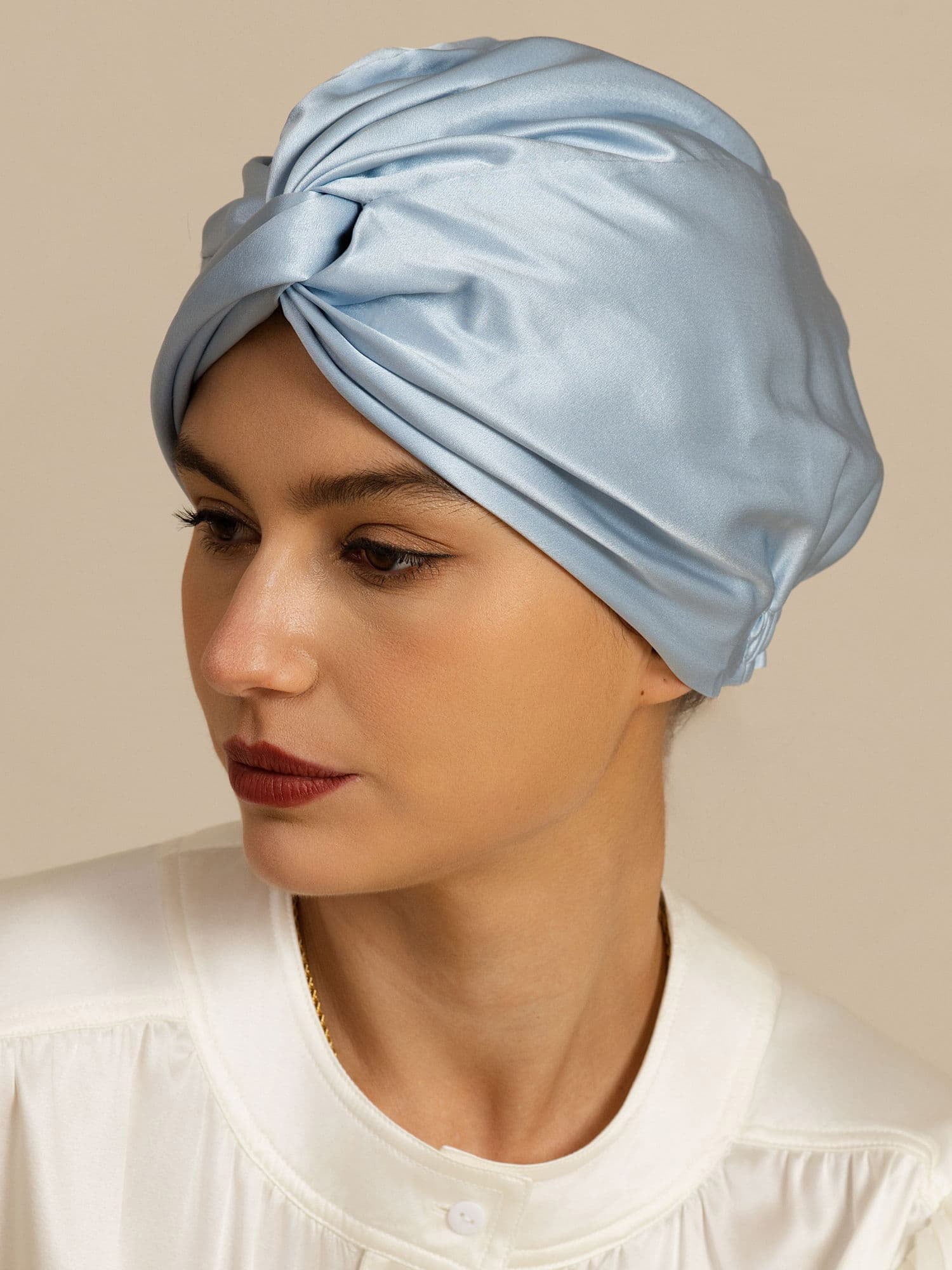 [Bleu Acier] SilkSilky-FR 22Momme Bonnets de Nuit 007