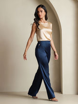 [Champagne] SilkSilky-FR Sleeveless Round Neck Top À Fines Brides 007
