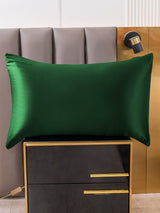 [Vert Foncé] SilkSilky-FR Taies d'Oreiller 004