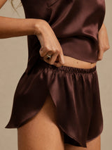 [Brun] SilkSilky-FR Spaghetti Strap Ensemble Camisole 006