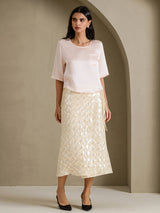 [Rose] SilkSilky-FR Half Sleeve Femme T-Shirt 005