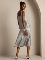 [Gris Griffin] SilkSilky-FR Sleeveless Top À Fines Brides 002