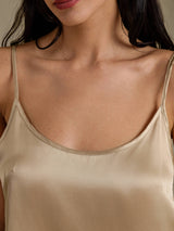 [Or Champagne] SilkSilky-FR Spaghetti Strap Ensemble Camisole 004