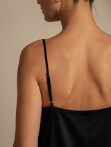 [Noir] SilkSilky-FR Spaghetti Strap Cowl Neck Women's Outfit Sets 005