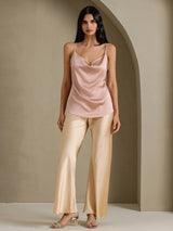 [Toscane] SilkSilky-FR Spaghetti Strap Cowl Neck Top À Fines Brides 005