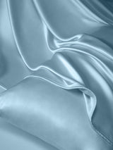 [Bleu Clair] SilkSilky-FR Parure de Lit Soie 006