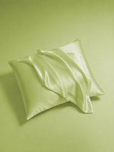[Vert Menthe] SilkSilky-FR Parure de Lit Soie 007