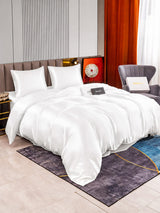 [Blanc] SilkSilky-FR Parure de Lit Soie 002