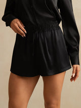 [Noir] SilkSilky-FR 19Momme Femme Shorts 004