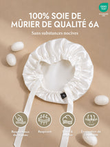 [Blanc] SilkSilky-FR Bonnets de Nuit 002