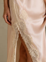[Rose Clair] SilkSilky-FR Sleeveless V Neck Chemises de nuit 005