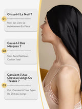 [Noir] SilkSilky-FR Bonnets de Nuit 008