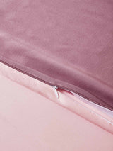 [MauvePâle+RoseClair] SilkSilky-FR Parure de Lit Soie 006