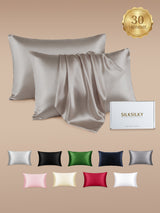 [Gris] SilkSilky-FR 30Momme Taies d'Oreiller 001