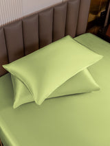 [Vert Menthe] SilkSilky-FR Taies d'Oreiller 005