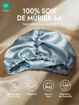 [Bleu Clair] SilkSilky-FR Bonnets de Nuit 002