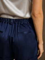 [Bleu Foncé] SilkSilky-FR Femme Shorts 005