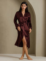 [Brun] SilkSilky-FR Long Sleeve Femme Peignoir 006