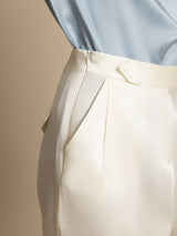 [Blanc] SilkSilky-FR 19Momme Soie Womens Pants 004