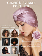 [Mauve Pâle] SilkSilky-FR Bonnets de Nuit 005