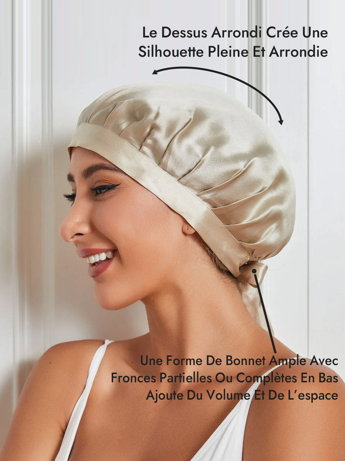 [Beige] SilkSilky-FR Bonnets de Nuit 003