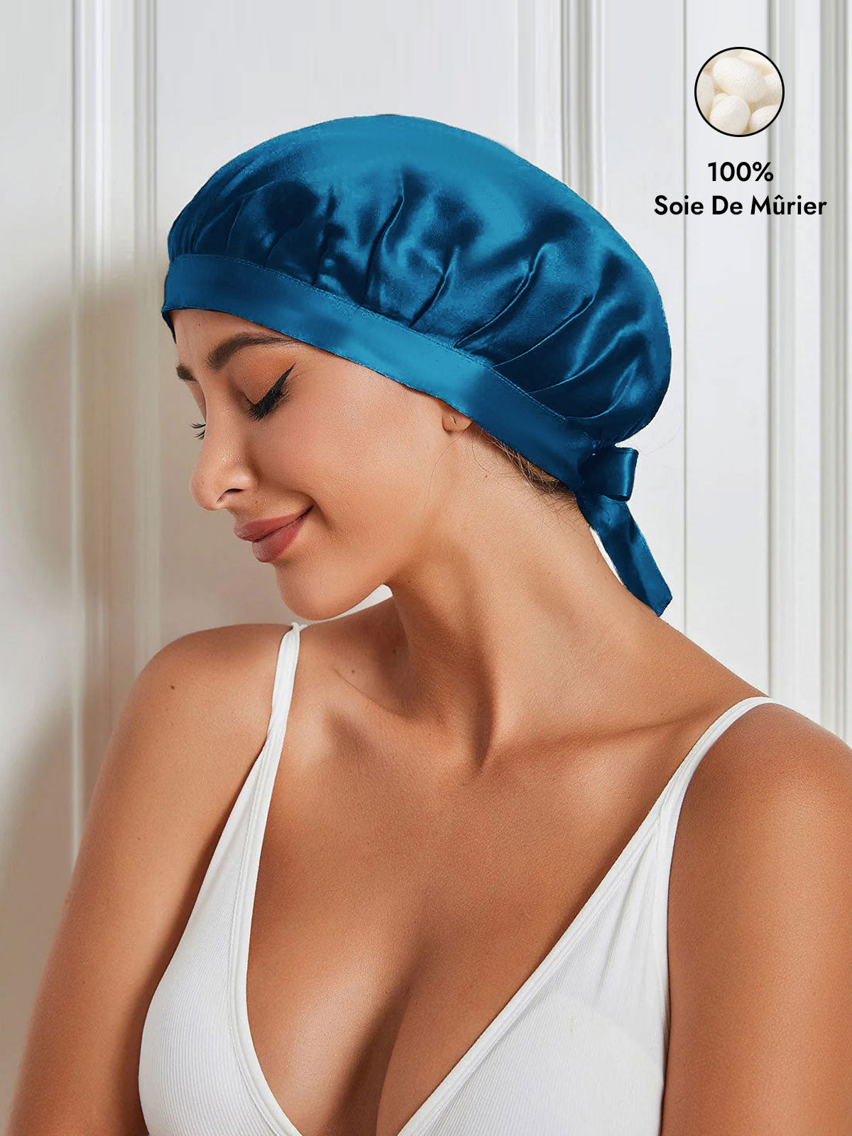 [Bleu Royal] SilkSilky-FR Bonnets de Nuit 001