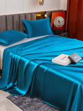 SilkSilky FR 19Momme Pure Soie Bedding Set BleuRoyal 004