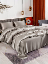 [Gris] SilkSilky-FR 19Momme Parure de Lit Soie 003
