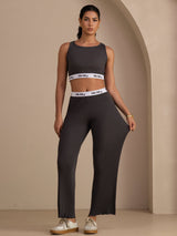 [Gris] SilkSilky-FR Sleeveless Crew Neck Women's Outfit Sets 005
