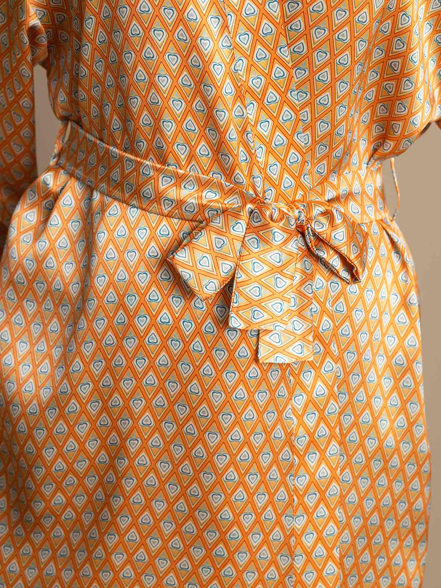 [Floral] SilkSilky-FR Pure Soie Womens Robe 004,