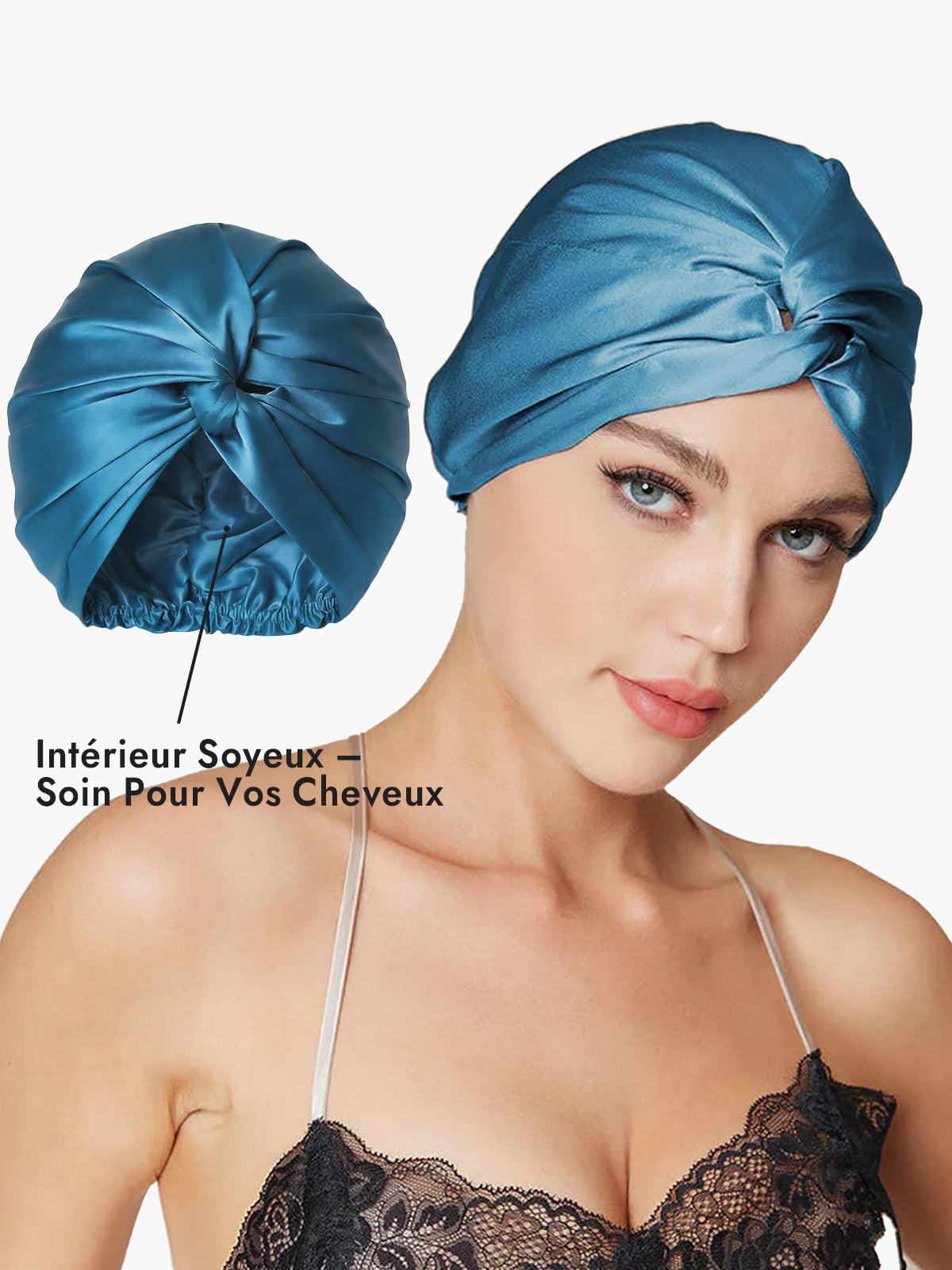 [Bleu Royal] SilkSilky-FR Bonnets de Nuit 004