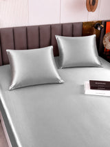 [Argent] SilkSilky-FR Parure de Lit Soie 005