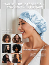 [Bleu Clair] SilkSilky-FR Bonnets de Nuit 006