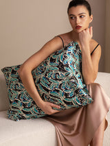 [Botanique Sarcelle] SilkSilky-FR Taies d'Oreiller 001