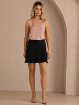 [Toscane] SilkSilky-FR Sleeveless V Neck Top À Fines Brides 003