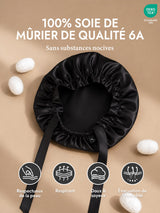[Noir] SilkSilky-FR Bonnets de Nuit 002